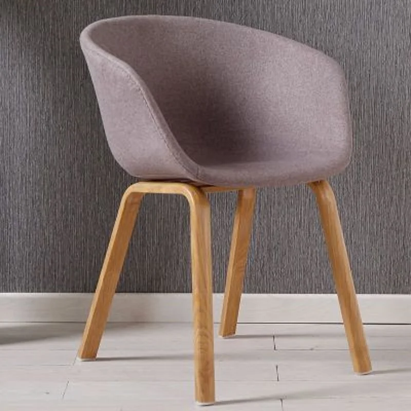 Нордический Одноместный современный стул для кофе из цельного дерева | Мебель