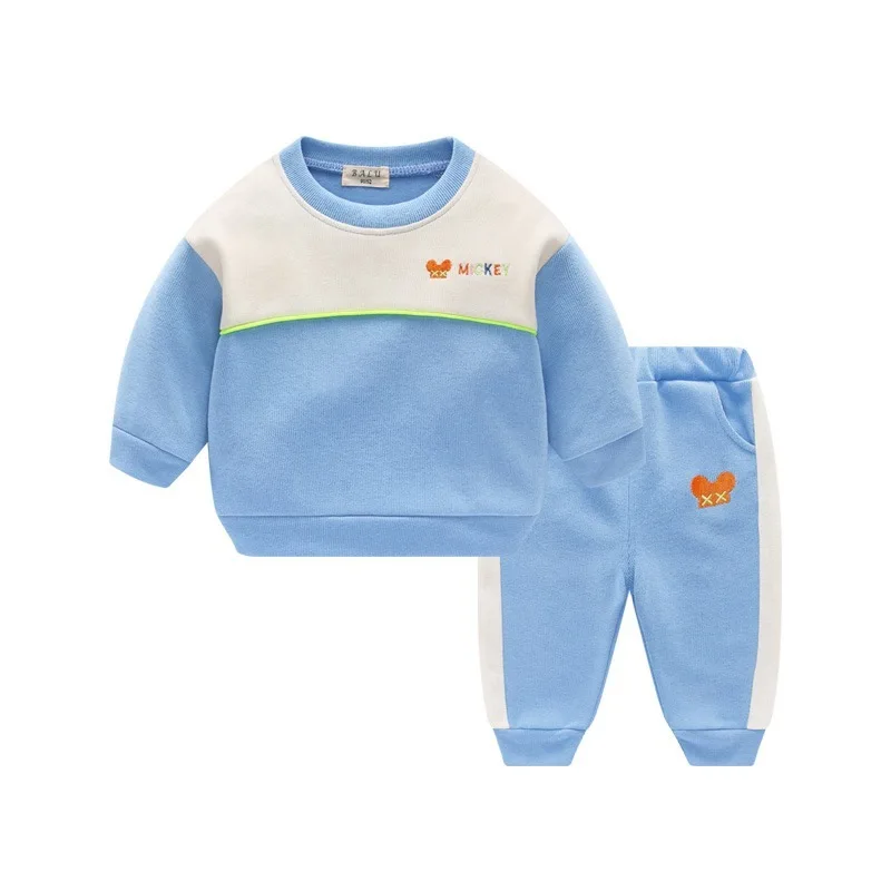

Boy's Suit Autumn Clothing 2021 New Cotton Sweater Suit Children Long Sleeved Sweatershirt + Trousers Sportsuit Kids Tracksuit