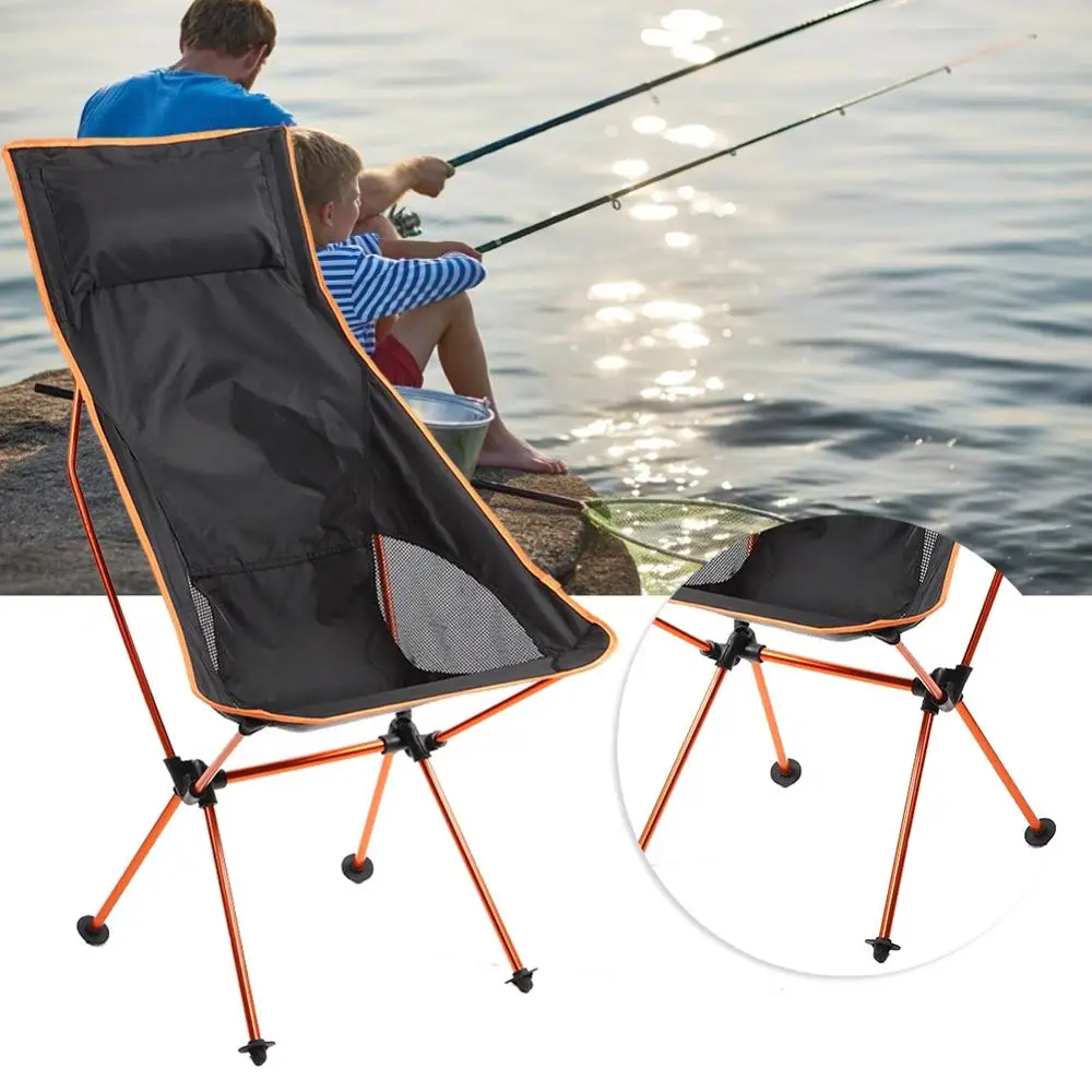 Складное кресло 7075 из алюминиевого сплава сидение на луну с подушкой для пляжа