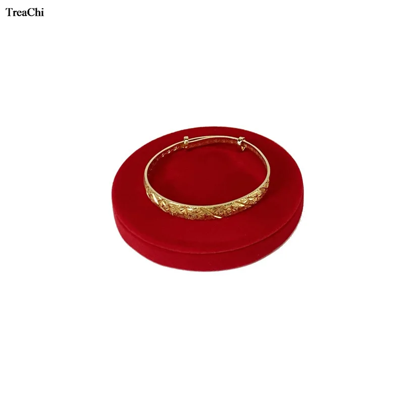 

Red Velvet Bracelet Ring Earring Necklace Jewelry Showcase Stand Round Window Counter Display Decoration Props Flower Wall Decor