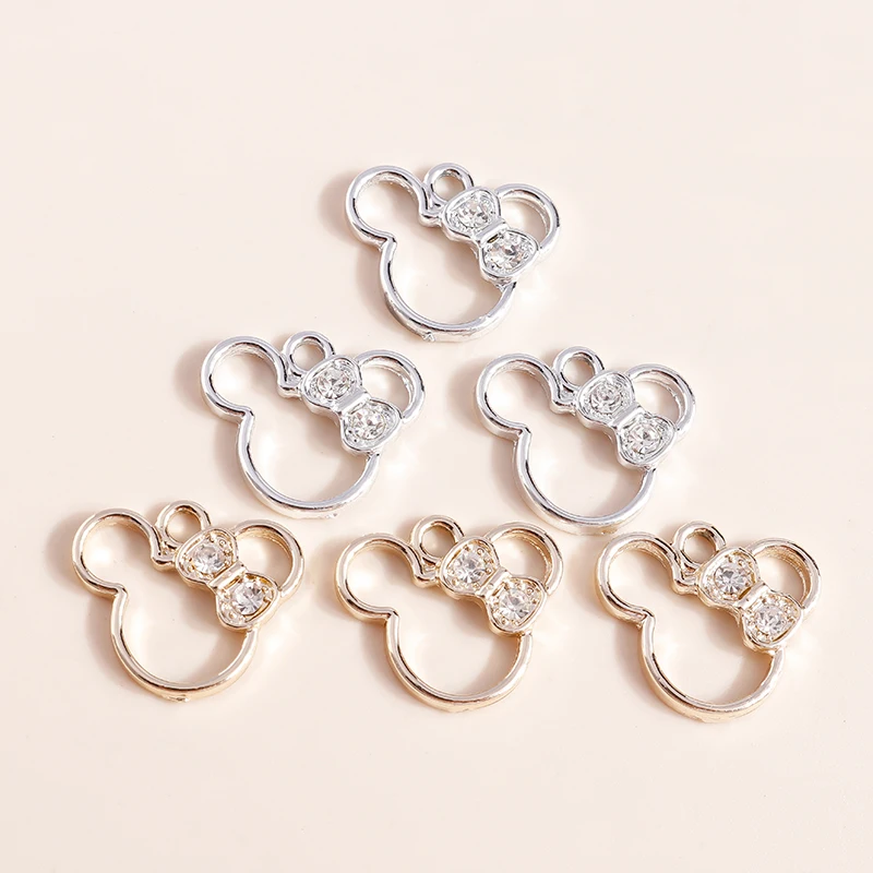 10 шт. подвески в виде мыши с кристаллами 17 х19 мм | Украшения и аксессуары