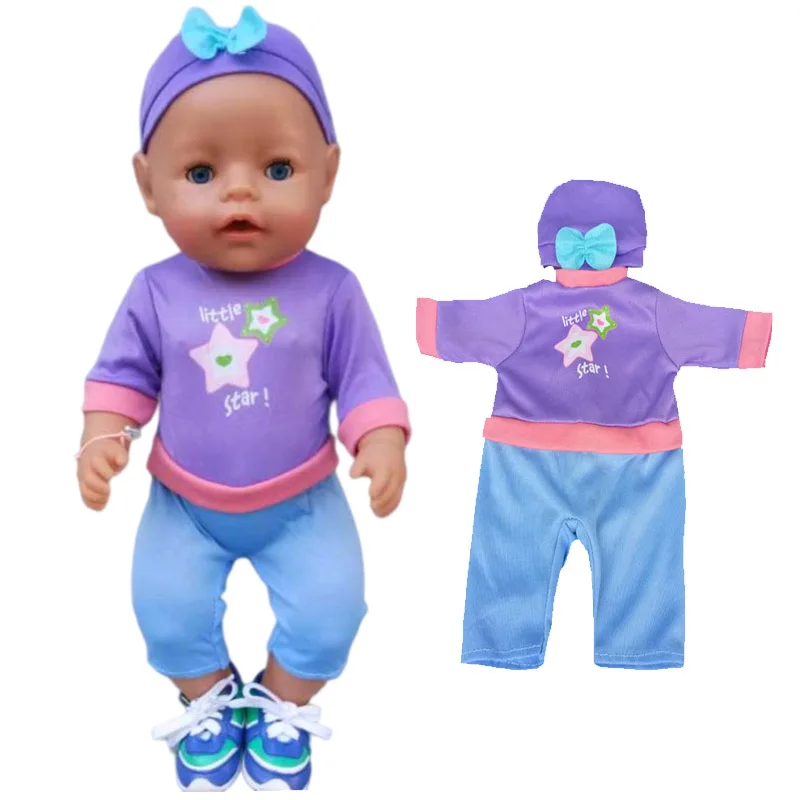 

40cm 43cm Baby Doll Feeding Clothes Pants Babies Doll Rompers 18 Inch American OG Girl Doll Gift