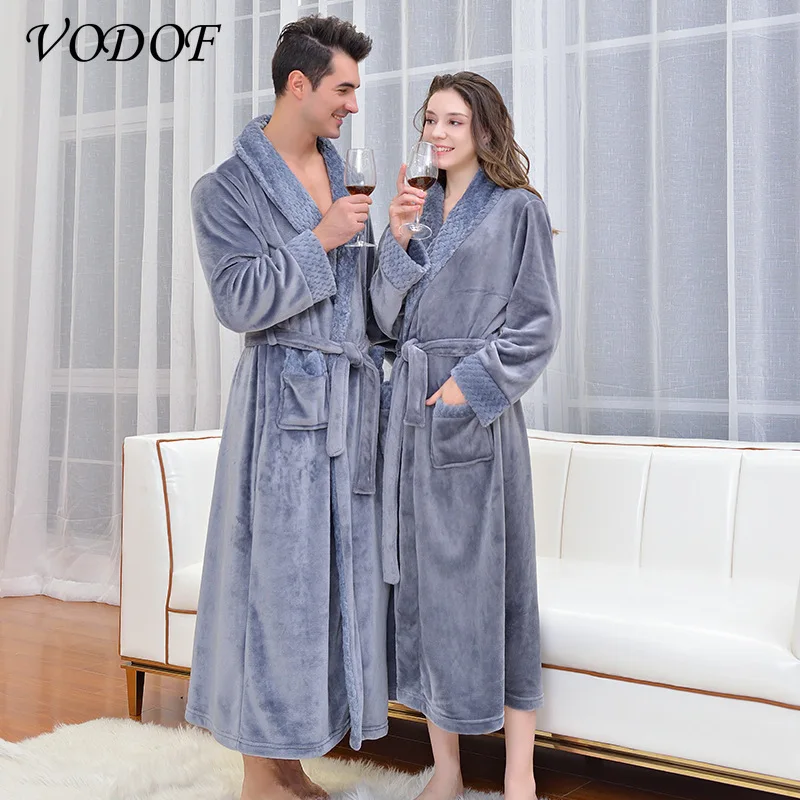 VODOF 100% махровая модель унисекс для влюбленных мягкая женская одежда сна