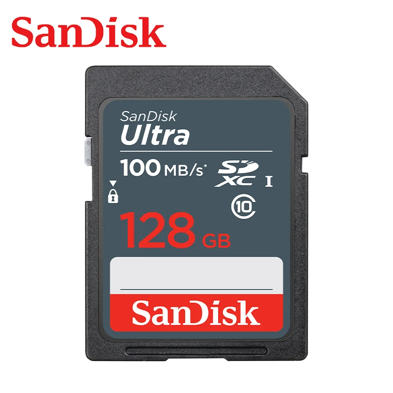 SanDisk NEW Ultra SD Card 128GB 256GB 64GB 32GB 16GB Memory Card 100MB/s U1 4K For Canon Nikon SLR Camera Shooting 4K Video