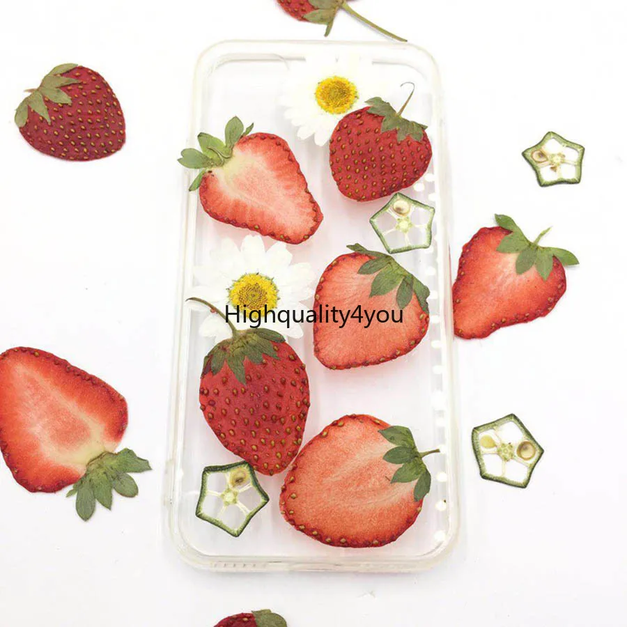 10 шт. сушеные прессованные фрукты клубника ломтики фоторамка для ювелирных