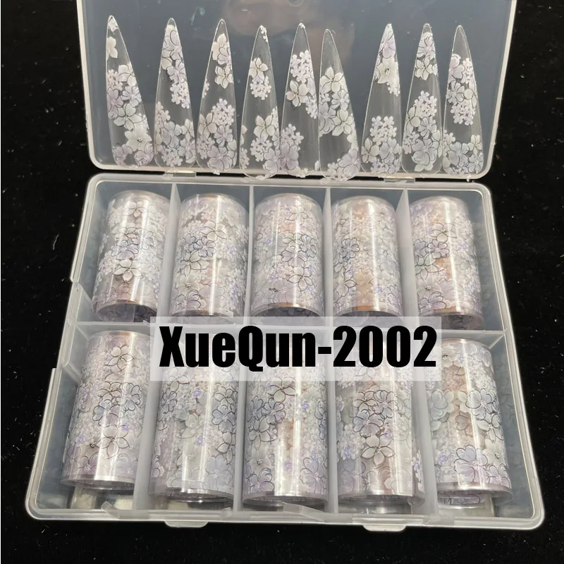 

Цветочная дизайнерская Фольга для ногтей XueQun 4*100 см