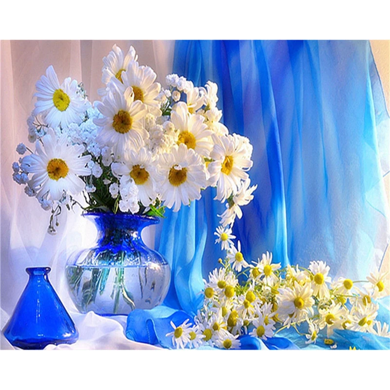 Алмазная 5D картина сделай сам с хризантемой квадратная круглая стразы хобби