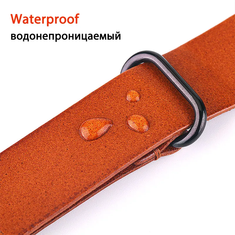 Ремешок UTHAI Z19 для наручных часов в стиле НАТО кожаный серебристый браслет с