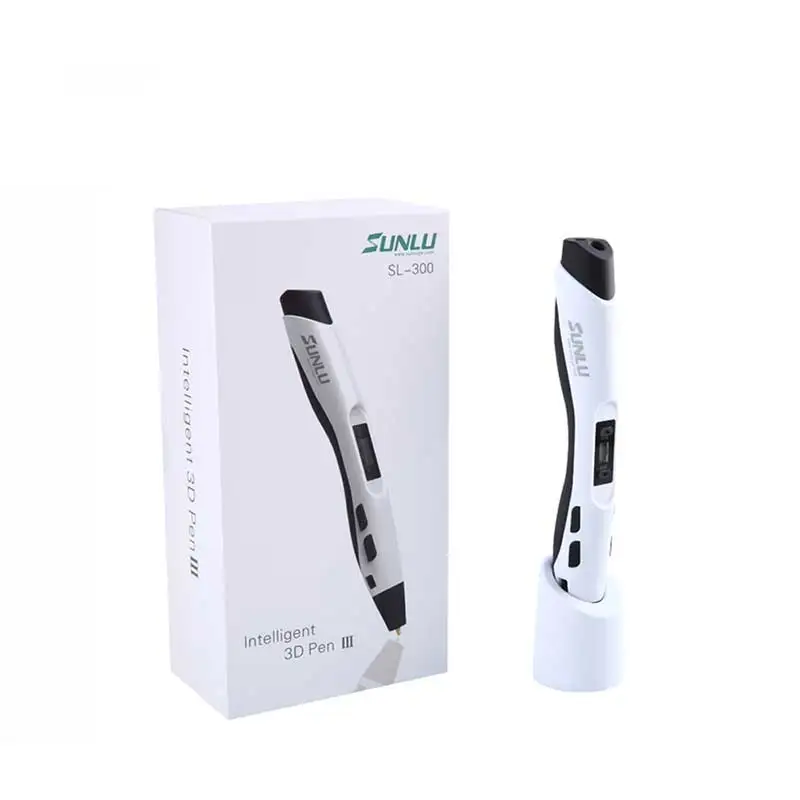 SL-300-white SL-300 ручка для 3D печати 1,75 мм ABS PLA 2 типа нити 3d ручки для рисования с нитью светодиодный дисплей для создания детей - Цвет: SL-300-white