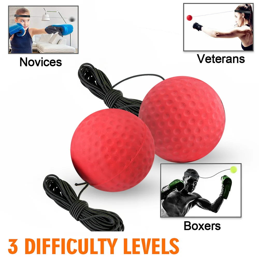 Fitness Boxing Reaction Speed Ball Head-Mounted Decompression Venting Fighting Sport Training | Спорт и развлечения