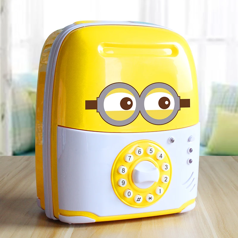 Электронный банкомат скрытый сейф мультфильм панда автоматическая копилка