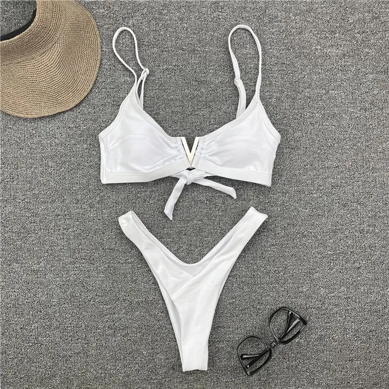 Swimming Suit for Women Bikini Set Push Up Swimsuit V Waist Thong Swimwear 2021 New Summer Bathing Suit Cupshe Micro Monokini