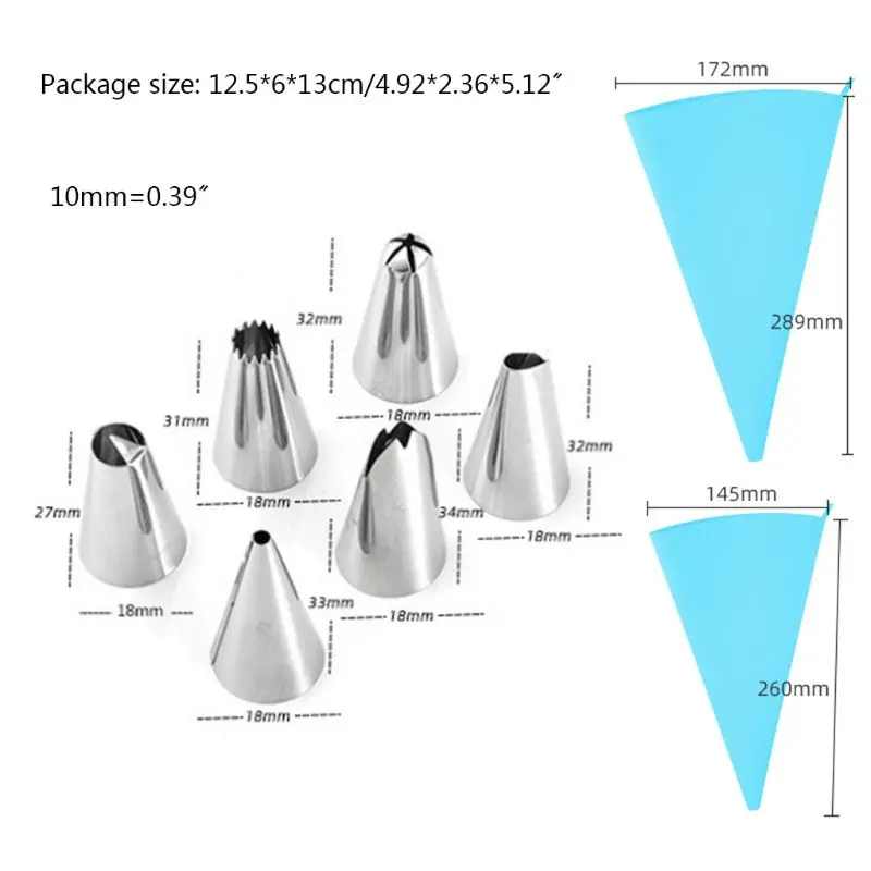 

32pcs/set Piping Bag Converter Icing Nozzles Tips Pastry Cupcake Cream Cake Decorating Baking Tools
