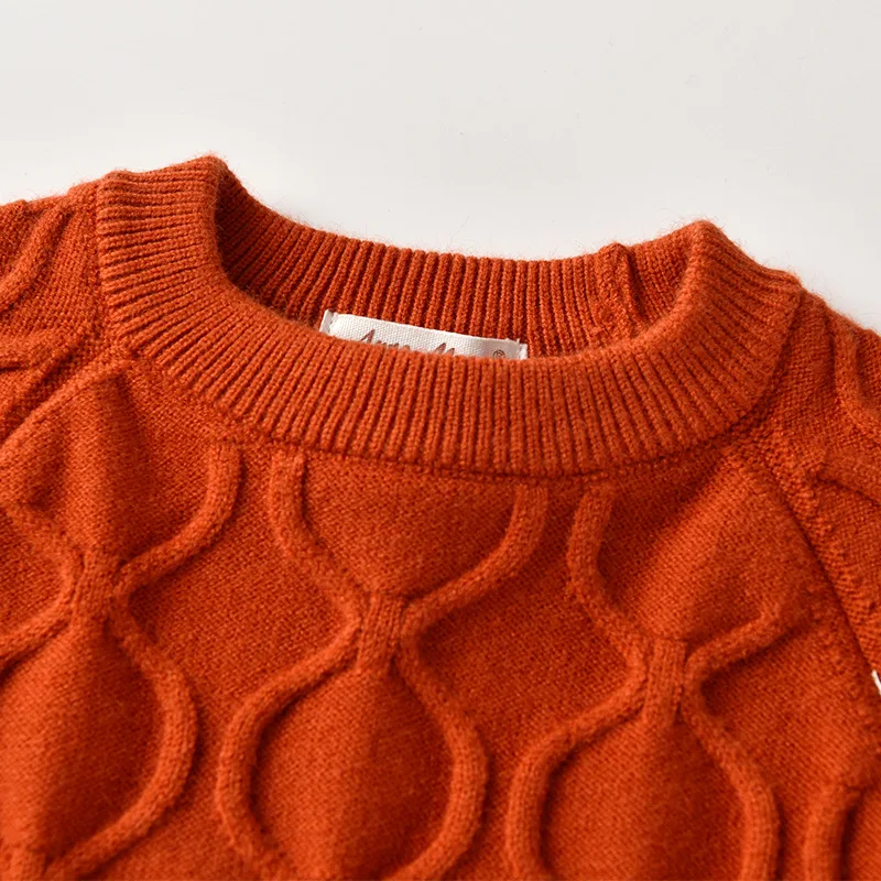 Осенне зимний свитер для маленьких девочек мягкий хлопковый детский вязаный