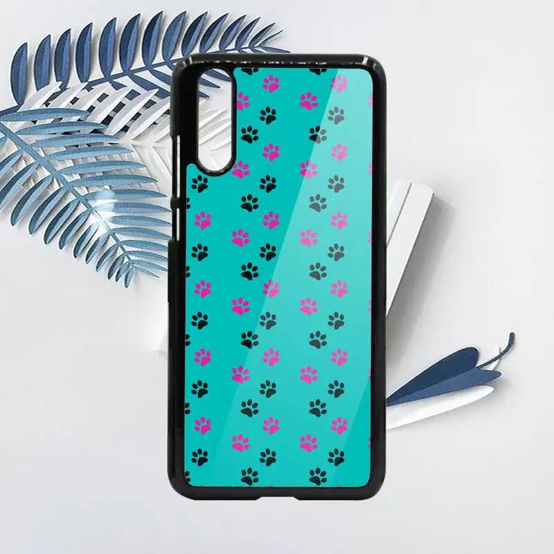 

Comic Dog Foot animal pattern Phone Cases PC For Samsung galaxy S note 8 9 20 10 e lite2019 plus pro ultra