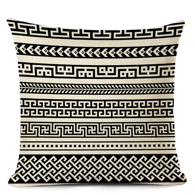 Retro High Quality ethnic Geometry Cushion Cover Throw Pillow Cutton Linen Car Sofa Bed Home Decor Textile Printed Pillowcase - Цвет: 14