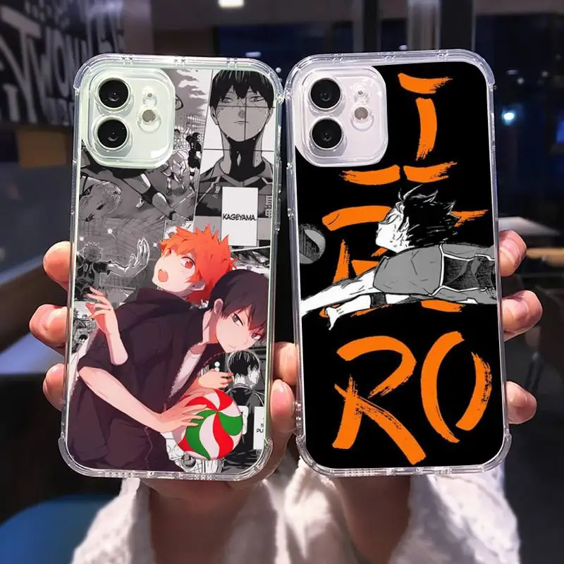 

haikyuu Phone Case Transparent for iPhone Samsung A S 11 12 6 7 8 9 30 Pro X Max XR Plus lite Clear mobile bag Shell Cover Coque