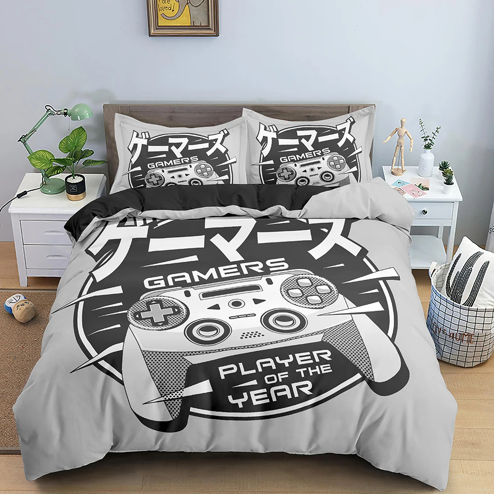 

Gamepad Bedding Set 3D Bed Linen Queen Size Duvet Cover Personality Black Comforter Bed Cover Set Housse De Couette Bedclothes