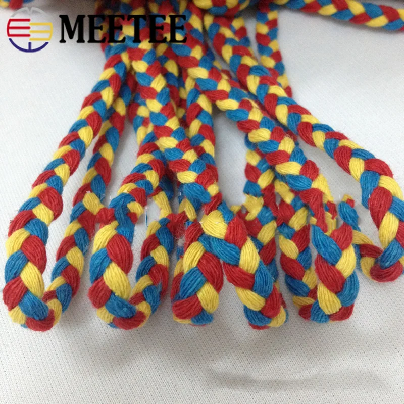 Meetee 30 метров трехжильный толстый витой хлопковый шнур одежда сумка стеганая