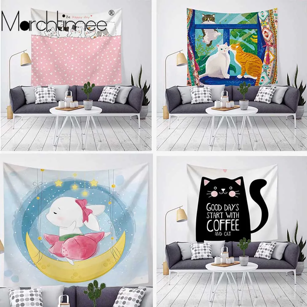 Гобелены с милыми животными подвесное общежитие домашний текстиль украшение Кит