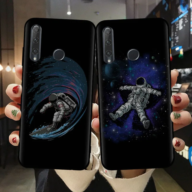 Чехол для телефона Space Moon Astronaut чехол Huawei P30 Honor 10 20 Lite Pro 10i 20i 8X 8C 9X мягкий