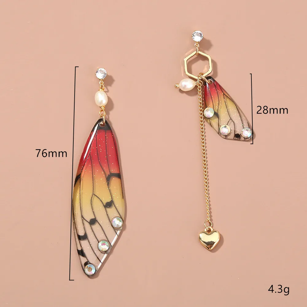 Модные трендовые серьги с крыльями феи 2021 подвесные бабочки и насекомого для