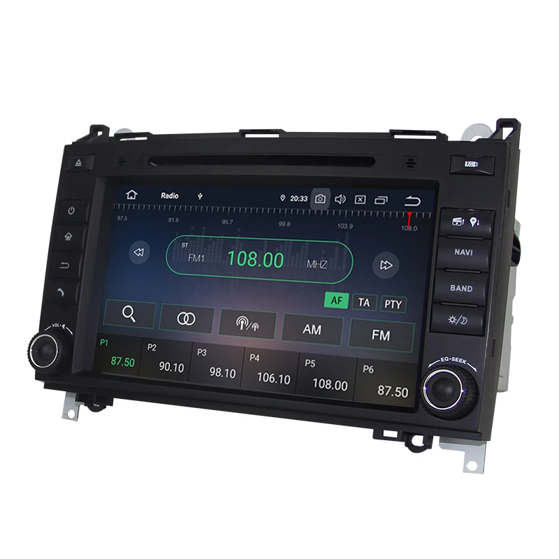 Автомобильный DVD плеер с сенсорным IPS экраном 8 дюймов Android 10 0 для Mercedes benz B200 W169 A160
