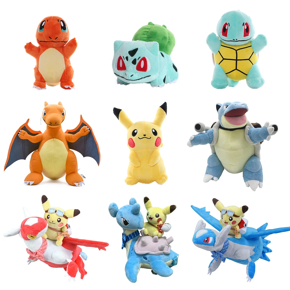 

41 Style Pokemon Plush Stuffed Toy Pikachu Eevee Charmander Squirtle Bulbasaur Charizard Blastoise Anime Figure Doll Gift