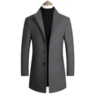Мужское шерстяное пальто, пальто из зимнее шерстяное пальто смесовой шерсти, Мужская демисезонная куртка, роскошное Мужское пальто, мужской тканевый Тренч