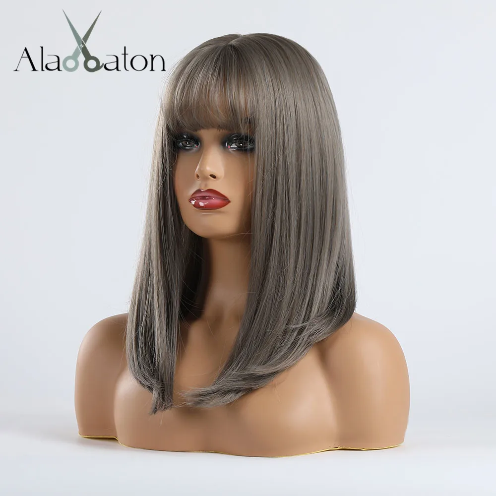 Парик для косплея ALAN EATON с прямыми серыми льняными ясенями синтетические волосы