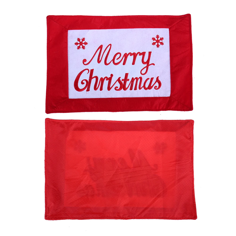 Merry Christmas Dinner Mat Red Meal Pad Placemats For Home Party Dining Table 45x34cm | Дом и сад