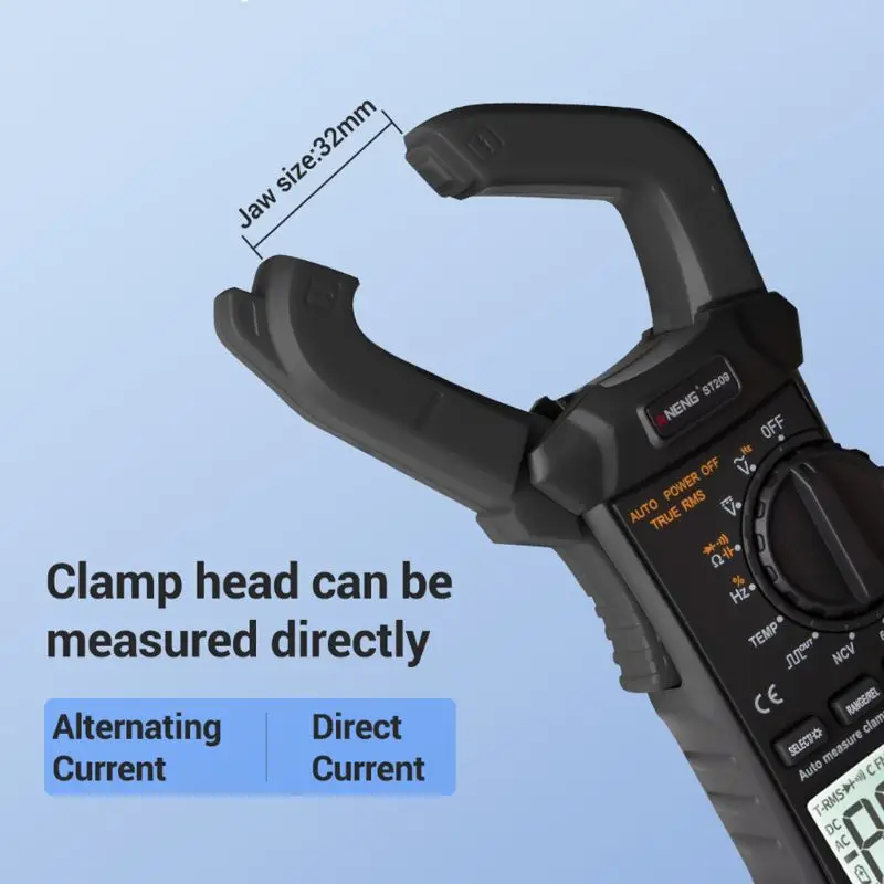 

6000 Counts True RMS Clamp Meter Digital Multimeter NCV Square Wave Output Diode 203C