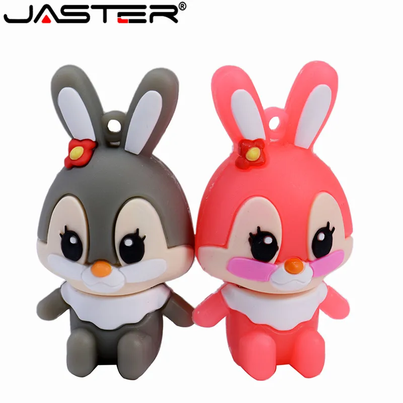 

Usb флеш-накопитель JASTER с рисунком кролика, 4 ГБ, 8 ГБ, 16 ГБ, 32 ГБ, 64 ГБ