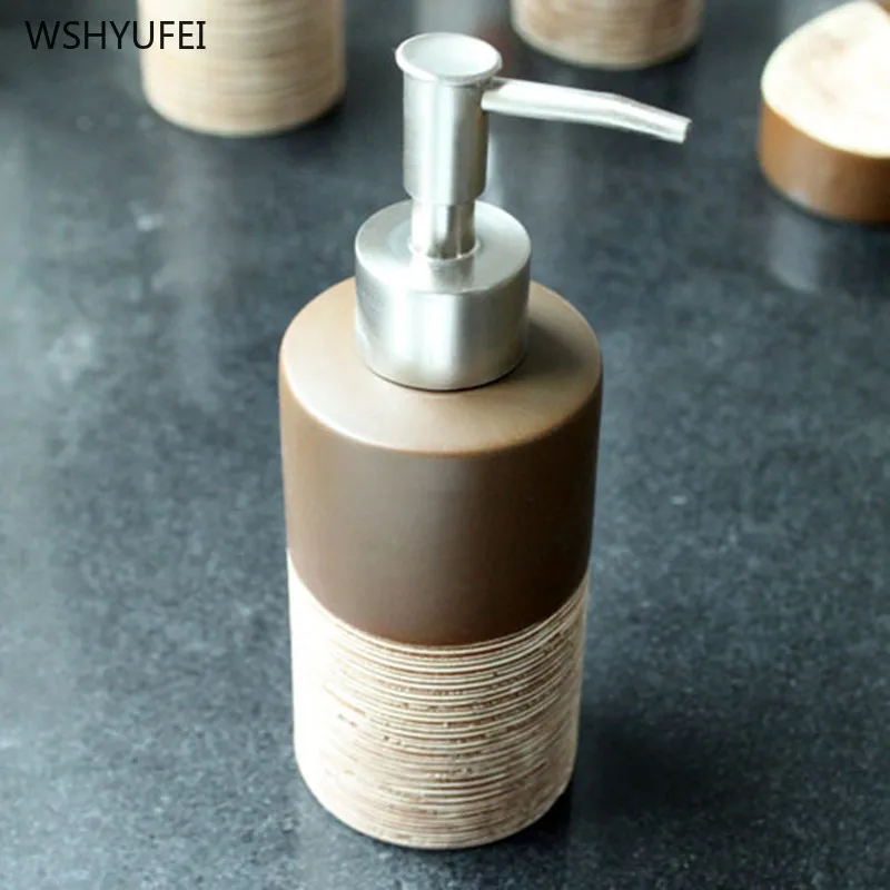 

4pcs Ceramic Bathroom Accessories Mouthwash Cup Washing Tools Soap Toothbrush Holder Set Wedding Household Supplies