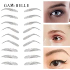 GAM-BELLE 4D стикер для татуировки бровей, как у волос, натуральный стойкий коричневый водостойкий стикер для бровей, инструмент для макияжа