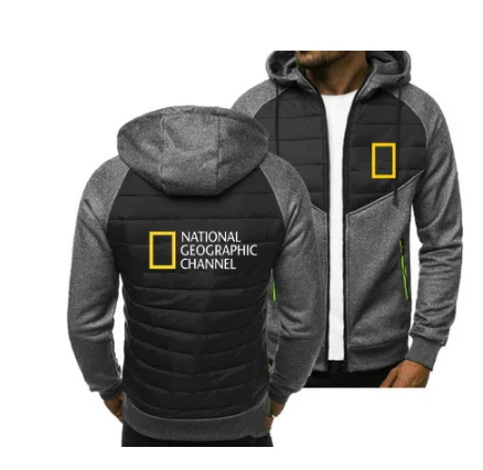 

2021 New Men Hoodies for NATIONAL GEOFRAPHIC Tools logo Spring Autumn Jacket Casual Sweatshirt Long Sleeve Zipper Hoody K