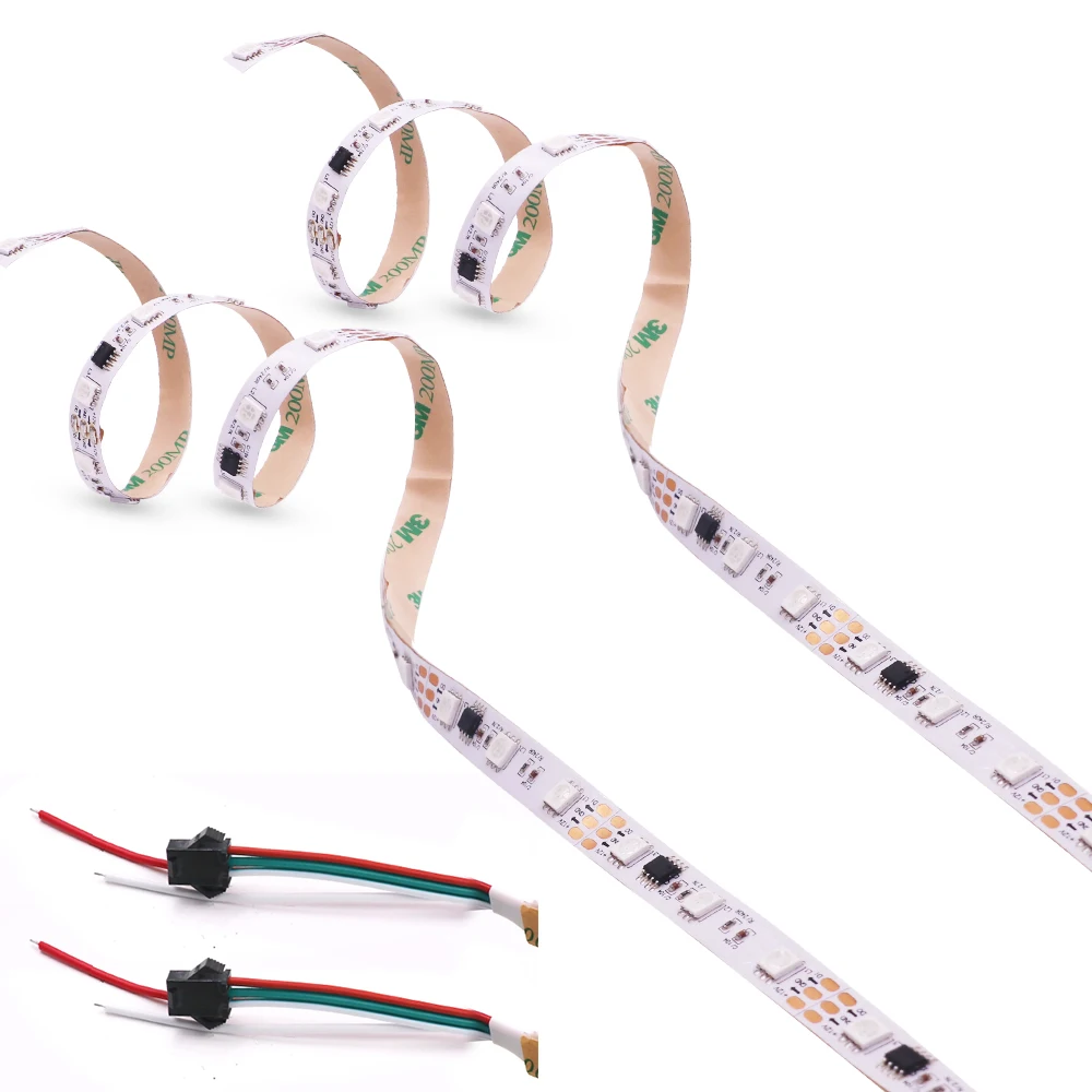 WS2811 Светодиодная лента постоянного тока 5 в полный цвет 30 светодиодов/м 60 5050 SMD