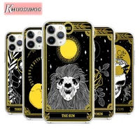 tarot skull art for apple iphone 12pro max mini 11pro xs max x xr 6s 6 7 8 plus 5s se2020 transparent phone case