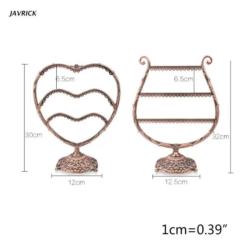 

Heart/Wine Cup Shape Earrings Bracelet Storage Shelf Jewelry Display Holder Ear Stud Stand Antler Tree jewelry Organizer