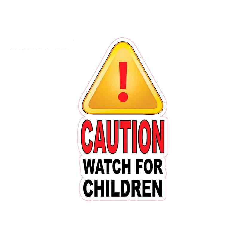 

Creative Caution Watch for Children Concession Restaurant PVC Decals Car Bumper Window Decoration ZWW-2309, 13cm*7.4cm