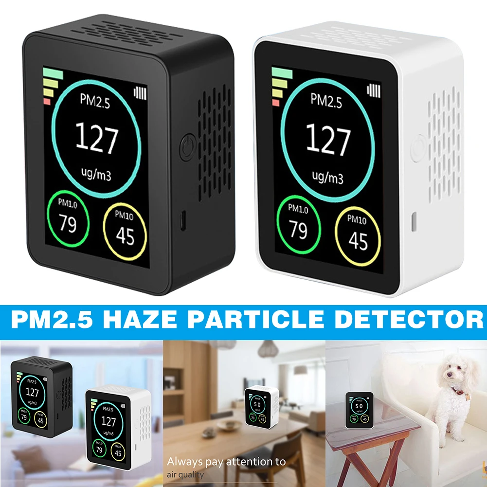 

Air Quality Detector Color Screen Haze Particle Detectors Instrument Home Air Quality Monitor The Office New Arrival