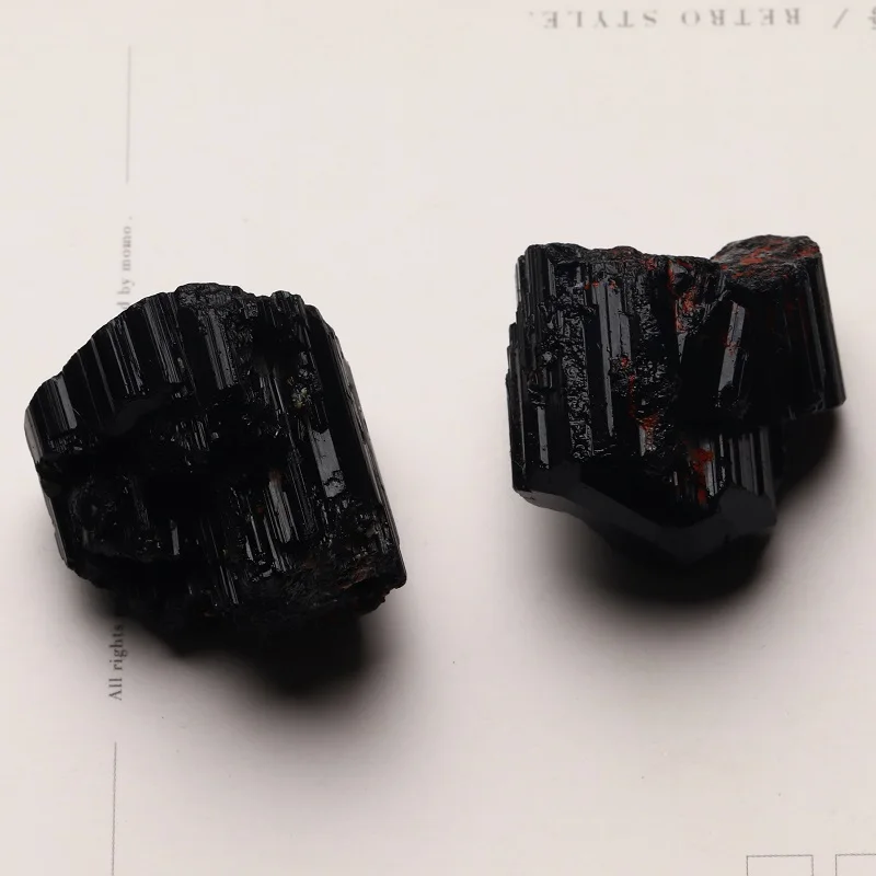 2PC Natural Gemstone Tourmaline Small Ornament Quartz Mineral Jewelry Modern Home Decoration Garden DIY Gift | Дом и сад