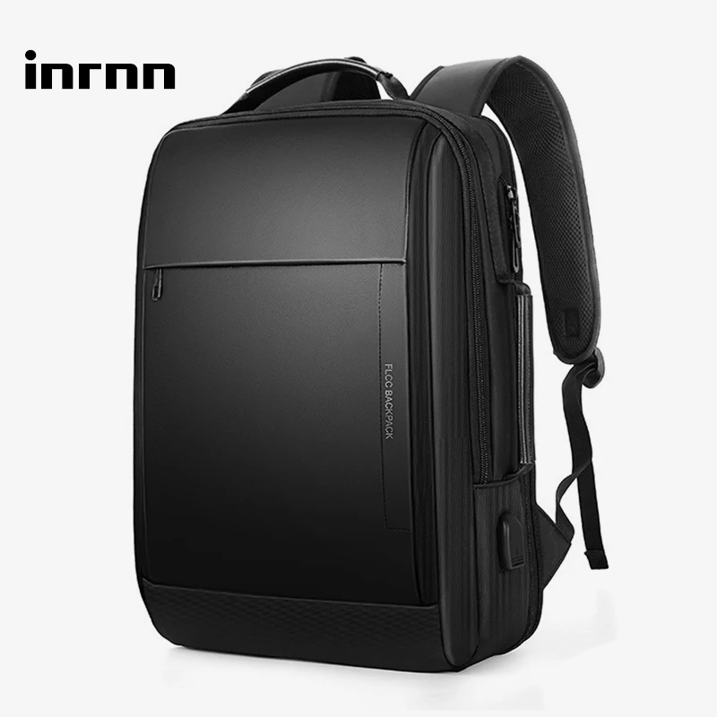 

Расширяемый мужской рюкзак inrnn для ноутбука 15,6 дюйма, рюкзаки, Мужская водонепроницаемая дорожная сумка, мужской рюкзак с USB и внешней заряд...