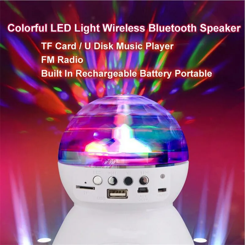 Диджей светодиодный светильник Bluetoot Динамик Беспроводной Хрустальный шар Диско