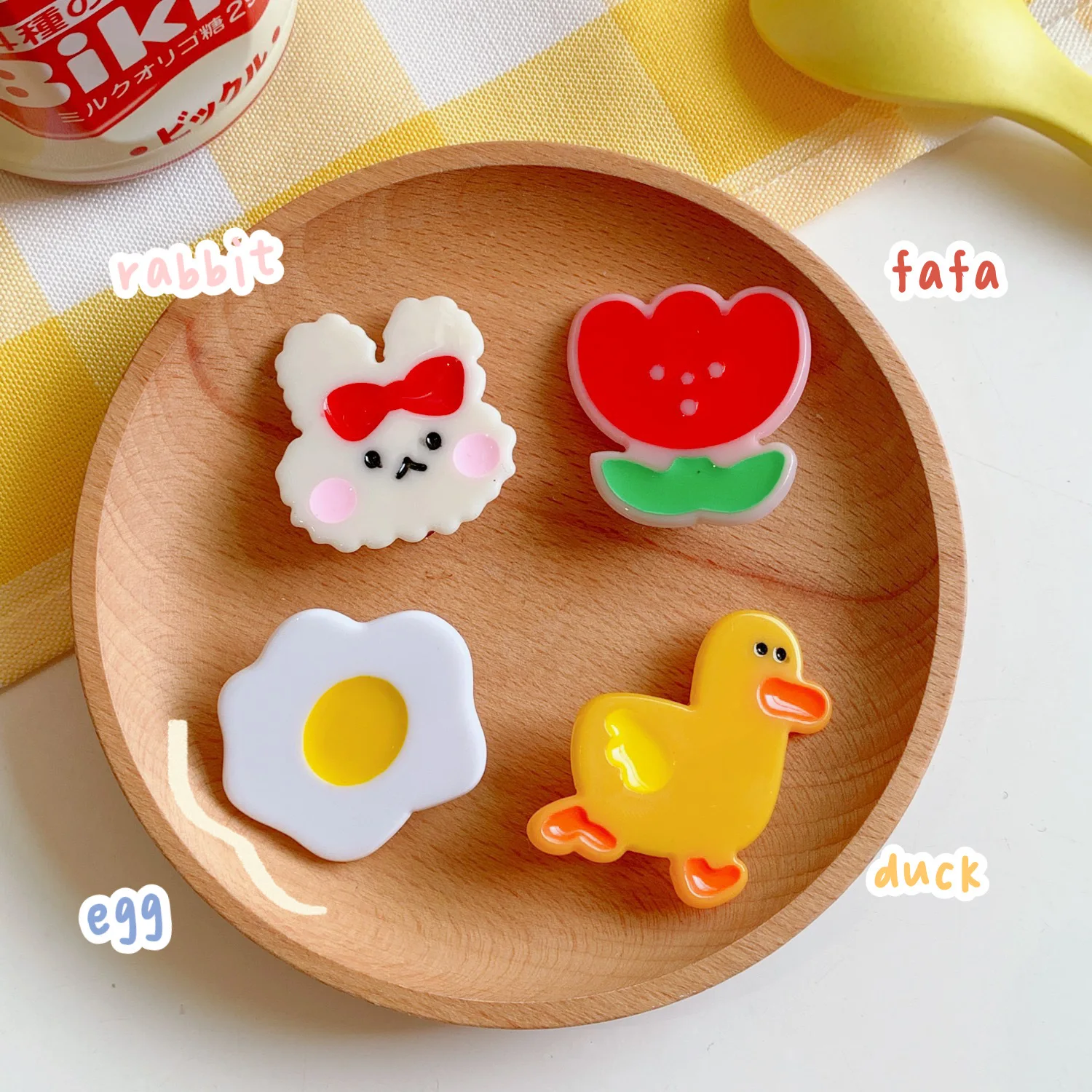 

2022 Kawaii Модные женские акриловые заколки для волос Cartton утка цветок аксессуары для волос милые женские головные уборы