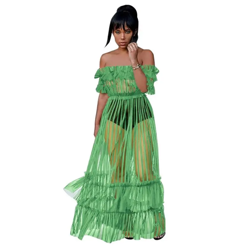 BKLD размера плюс женская одежда летнее плиссированное платье с открытыми плечами