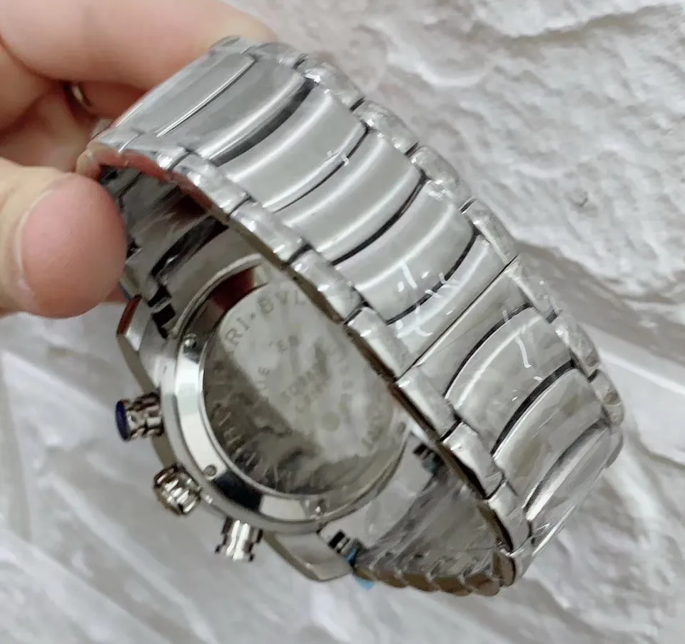 

Classic New Chronograph Men Stopwatch Sapphire Silver White Black Sport Watch Limited AAA+