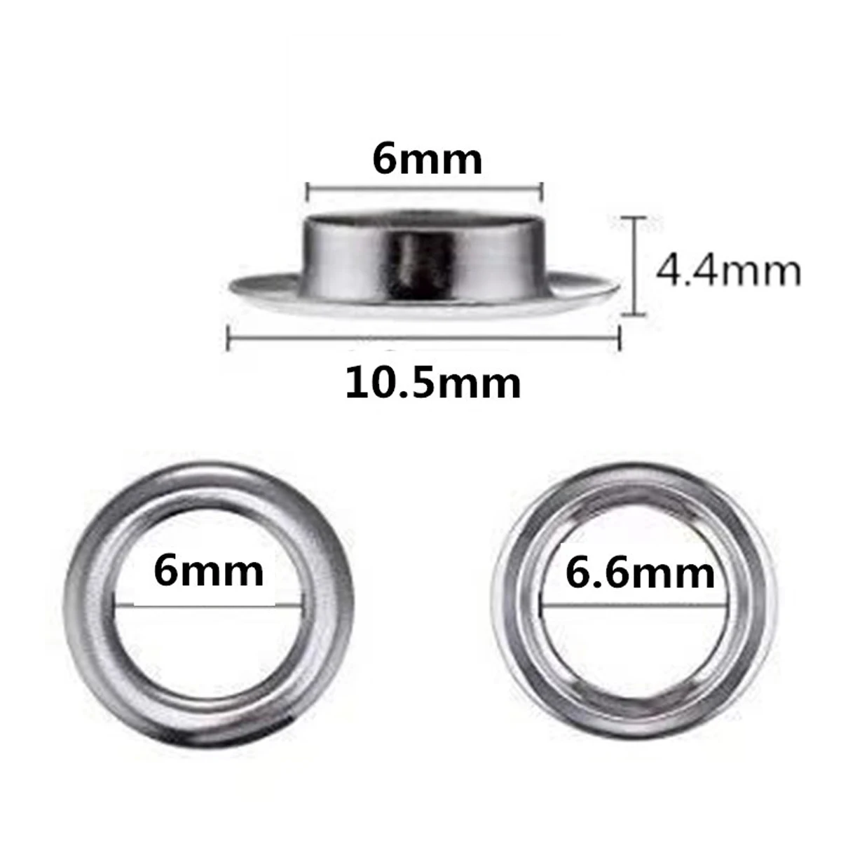 

200Sets Mix Color Hole Metal Eyelets With Grommets For Leathercraft DIY Shoes Belt Cap Bag Tags Clothes Scrapbooking Accessories
