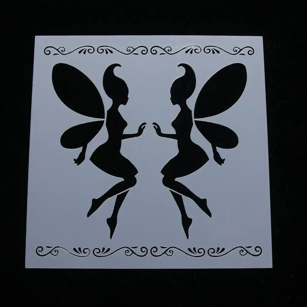 

Magic Fairy Angel Reusable Stencil Airbrush Painting Art Cake Spray Mold DIY Decor Crafts tableau decoration