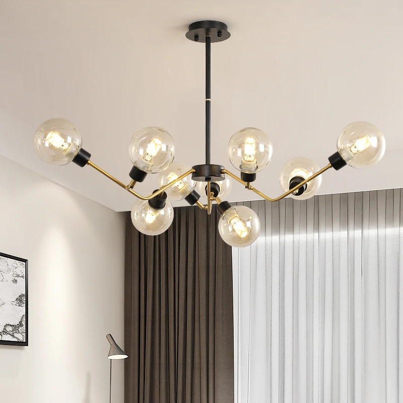 Скандинавские современные стеклянные подвесные светильники художественное